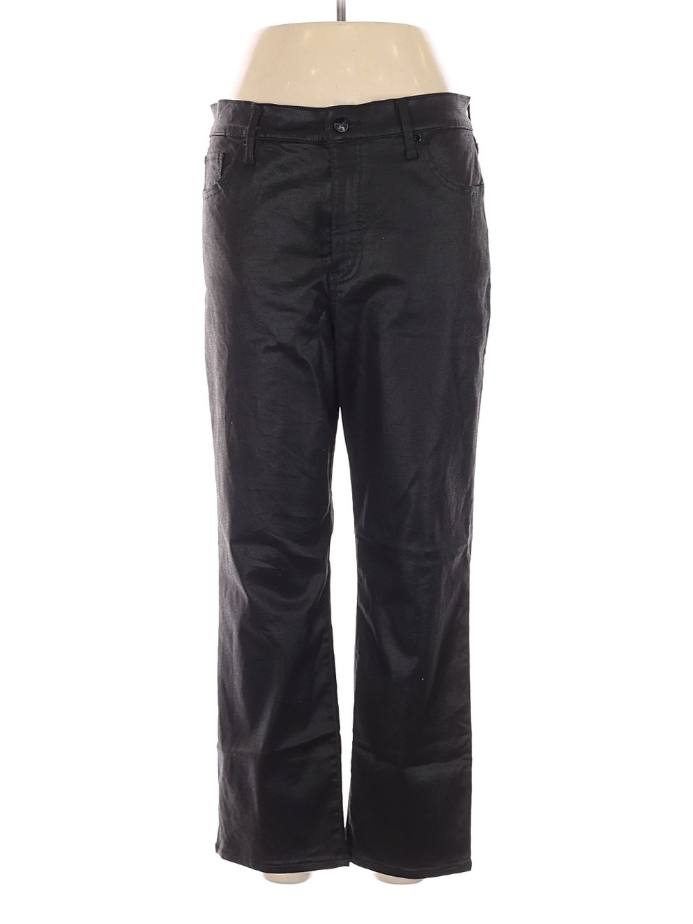 Express Black Wax Pant Straight-Leg Jeans